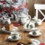 Spode-Tee-Tasse und Untertasse, Keramik, Mehrfarbig, 4 Stück - 2