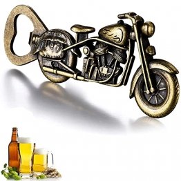 Vintage Motorrad Flaschenöffner, GOOKUURL Motorrad Bier Flaschenöffner,Metall Motorrad Flaschenöffner für Bar Party, einzigartiges Motorrad-Biergeschenk, Geschenke für Männer (Farbe Bronze) - 1