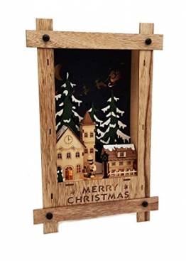 Wichtelstube-Kollektion Wandbild Weihnachten 3D Weihnachtsdeko Holz - 1