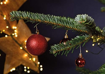 WOMA Christbaumkugeln Set in 14 weihnachtlichen Farben - 50 & 100 Weihnachtskugeln Rot aus Kunststoff - Gold, Silber, Rot & Bronze / Kupfer UVM. - Weihnachtsbaum Deko & Christbaumschmuck - 6
