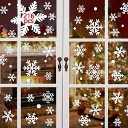 Yuson Girl 108 Stk Schneeflocken Fensterbild Abnehmbare Weihnachten Aufkleber Fenster Weihnachten Deko Wandtattoo Weihnachten Statisch Haftende PVC Aufkleber - 1