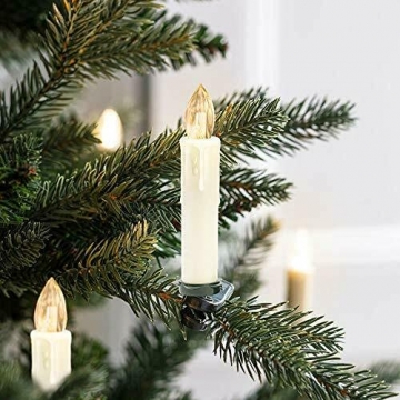 30X LED Weihnachtskerzen mit Fernbedienung Timer Warmweiß Dimmbar Kerzen Weihnachtskerzen Christbaumkerzen Kabellos - 6