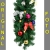 Baunsal GmbH & Co.KG Weihnachtsgirlande Tannengirlande Girlande grün 10 m mit roter Dekoration und Lichterkette mit LEDs und Fernbedienung - 3