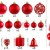 Brubaker 101-teiliges Set Weihnachtskugeln mit Baumspitze Rot Christbaumschmuck - 2