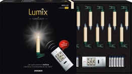 Krinner Lumix Krinner LUMIIX Superlight Mini kabellose Power LED Christbaumkerzen 12er Basis-Set (Outdoor IP44) ABS Kunststoff 1.5 x 1.5 x 9 cm LUMIX SuperLight Mini Elfenbein - 1