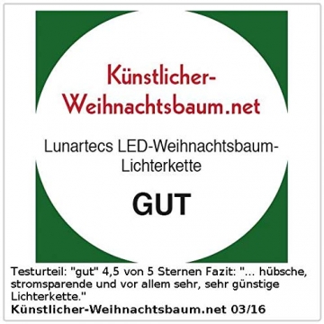 Lunartec LED Lichterkette Baum: LED-Weihnachtsbaum-Lichterkette mit 20 Kerzen, 3 Watt (Christbaum Lichterkette LED) - 5