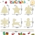 SNAGAROG 60 Stück Holz Deko Anhänger Ornament Holzanhänger Weihnachtsbaum Anhänger Baumanhänger Weihnachten Holz Deko, mit 60 Juteseil, für Weihnachten Weihnachtsbaum DIY Dekoration - 2