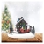 YEJIE Miniaturmodell Kreative Farbe LED Beleuchtung Weihnachten small Train Village Haus leuchtende Landschaft Schnee Figuren Harz Desktop Ornament Dekorationsverzierungen - 3