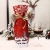 Zxqiang Weihnachtsschmuck,Champagner-weinflaschen-Set,weinflaschen-Tasche Mit Weihnachtsdruck,tischdekoration,Restaurant-esstisch,kreative Geschenke(Farbe:Rot, Grau),20pcs - 2