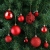 Deuba Weihnachtskugeln 100er Set Weihnachtsdeko matt glänzend Glitzer christbaumkugeln rot Ø 3 4 6 cm innen außen - 4