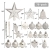 Weihnachtskugeln, 78-teiliges Christbaumschmuck-Set Silber und Weiß Weihnachtskugel hängende Ornamente - 2