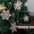 24 Stück Weihnachten Holz Schneeflocken Unvollendete Vintage Holz Anhänger mit Jute Kordel Weihnachtsbaum Deko Ornamente 6 Verschieden Muster für DIY Basteln Geschenk Weihnachtdeko (10cm/4inch) - 3