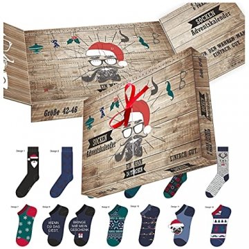 Sockswear Socken Adventskalender mit Klappbox & Schleife für Herren - 2