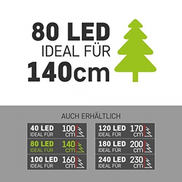 Emos LED Lichterkette Typ Classic warm, Länge 8m, 80 LEDs, 230V mit Stecker, geeignet für Innen und Außen Schutzklasse IP44, Farbtemperatur: warmweiß - 5