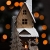 HEITMANN DECO dekoratives Holzhaus mit LED-Beleuchtung - naturbelassenes Holz mit beschneitem Dach - Weihnachtsdeko - 4