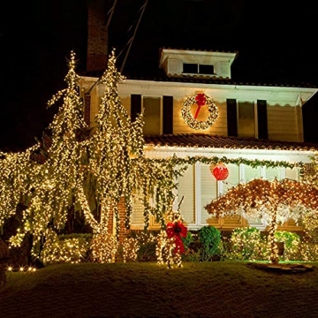 Lichterkette Außen Warmweiß 50M 2000 LEDs Elegear LED Weihnachtsbeleuchtung Strombetrieb Weihnachten Deko 8 Modi LED Lichterkette für Innen Außen Neujahr Weihnachtsbaum Party Hotel Garten Hochzeit - 6