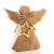 Logbuch-Verlag Engel Figur braun gold mit Stern - Engeldeko Weihnachtsdeko - Engelfigur 16 cm aus Holz - 1
