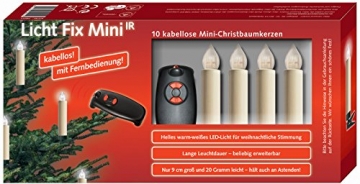 NIKO Licht Fix Mini kabellose LED-Christbaumkerzen mit Fernbedienung (74017) - 1