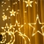 Ramadan 3,5 m Mond-Stern-Vorhang-Lichter, LED-Lichterketten-Girlanden-Lampe für Feiertags-Party-Hochzeits-Dekoration (Warmes Licht) - 3