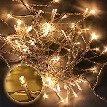 100/200/300/400er Led Lichterkette Strombetrieben mit Stecker Außen und Innen für Garten Hochzeit Weihnachten Party Warmweiß Gresonic (Warmweiss, 300LED) - 4