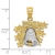 14 Karat zweifarbiges Gold 3D Weihnachtsglocke und Stechpalme strukturierter Charm-Anhänger Halskette Schmuck Geschenke für Frauen - 2