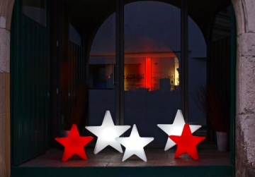 8 seasons design | Dekorationsleuchte Stern Shining Star (E27, Ø 80 cm, witterungsbeständig, IP44, dekorative Lampe für Garten, Haus und Wohnung) weiß - 10