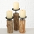 Boltze Candlestick Tempe Vintage Set of 3 Wooden Brown - 4
