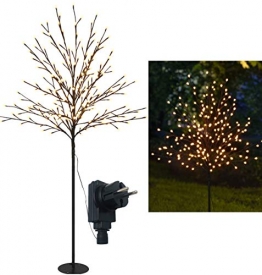 Bonetti LED Lichterbaum mit 200 warm-weißen Lichtern beleuchtet, 150 cm hoch, die Lichterzweige sind flexibel, Weihnachtsbaum mit Lichterkette - 1