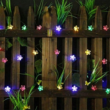 CGgJT Solarblume-String-Leuchten, Webart DIY. Simulation Rattan Solar Garden Lichter, Outdoor Festliche Feiern Dekor Innen for Hochzeiten Dekor Parties Decor - 4
