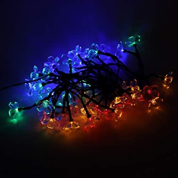 CGgJT Solarblume-String-Leuchten, Webart DIY. Simulation Rattan Solar Garden Lichter, Outdoor Festliche Feiern Dekor Innen for Hochzeiten Dekor Parties Decor - 8