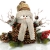 com-four® Schneemannfigur Größe M Premium, winterliche Dekofigur mit Tannenzapfenkörper, Handmade liebevolle weihnachtliche Details, hinreißende Tischdeko für die Adventszeit (goldfarben - M) - 3