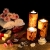 DARIDO Kerzenhalter aus natürlichem Olivenholz 3er-Set - Handgemacht - Weihnachtsdekoration - Valentinstag Kerzenständer Holz - Teelichthalter - Tischschmuck - Heimdekoration Romantische Dekoration - 3