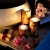 DARIDO Kerzenhalter aus natürlichem Olivenholz 3er-Set - Handgemacht - Weihnachtsdekoration - Valentinstag Kerzenständer Holz - Teelichthalter - Tischschmuck - Heimdekoration Romantische Dekoration - 4