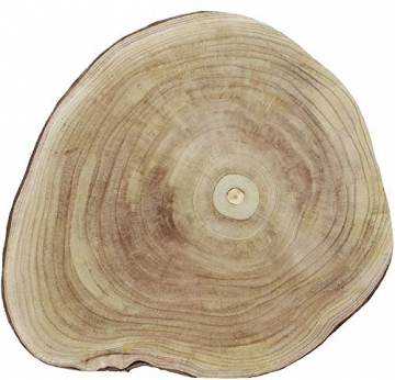 Deko-Scheibe Wood Ø 40 cm Baumscheibe aus naturbelassenem Paulownia-Holz, teilweise mit Rinde bedeckt - 3