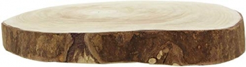 Deko-Scheibe Wood Ø 40 cm Baumscheibe aus naturbelassenem Paulownia-Holz, teilweise mit Rinde bedeckt - 4
