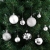 Deuba Weihnachtskugeln 103er Set Kunststoff Weihnachtsdeko matt Glanz Girlande Christbaumkugeln Ø 3 4 6 8 cm Silber - 3