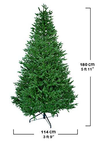 eveXmas 180cm Künstlicher Weihnachtsbaum, Tannenbaum Adele Klassik Grün, 528 Zweige 100% PE-Spitzen, inklusive Metallständer - 2
