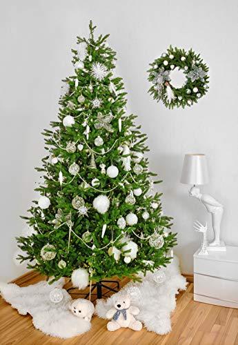 eveXmas 180cm Künstlicher Weihnachtsbaum, Tannenbaum Adele Klassik Grün, 528 Zweige 100% PE-Spitzen, inklusive Metallständer - 4