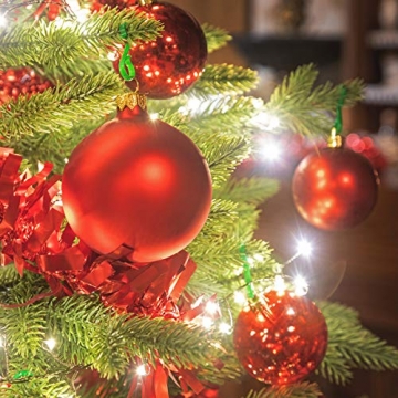 FAIRYTREES künstlicher Weihnachtsbaum BAYERISCHE Tanne Premium, Material Mix aus Spritzguss & PVC, inkl. Holzständer, 180cm - 4
