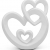 FeinKnick harmonisches Herz zur Dekoration aus Keramik - modernes Dekoherz 27cm groß in Weiß - Deko in Herzform - Keramikherz - 1