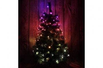 FlinQ Bluetooth Weihnachtsbaum Lichterkette App Gesteuert - RGB Led Weihnachtsbaumbeleuchtung mit Timer - 160 Bunte Christmas Lights für Innen und Außen - IP44 Wetterfest - 19M - 2