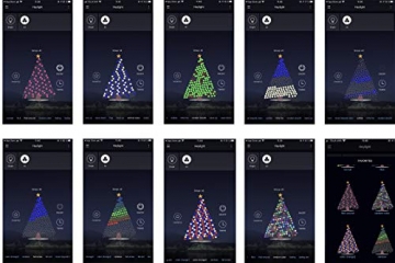 FlinQ Bluetooth Weihnachtsbaum Lichterkette App Gesteuert - RGB Led Weihnachtsbaumbeleuchtung mit Timer - 160 Bunte Christmas Lights für Innen und Außen - IP44 Wetterfest - 19M - 3