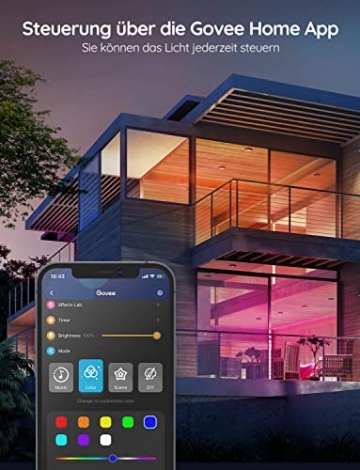 Govee LED Strip 5m Alexa Smart RGB WiFi LED Streifen, LED Lichterkette Band App Steuerung WLAN mit Alexa und Google Assistant, Musik Sync Farbwechsel DIY Deko für Schlafzimmer Küche Wohnzimmer 5m - 3