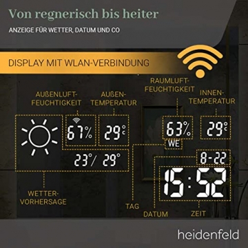 Heidenfeld Infrarotheizung HF-HS200 mit Touchpanel - ?? ????? ???????? - 500 Watt - 120 x 60 cm - WiFi Spiegelheizung - LED Beleuchtung - Spiegel - Infrarot Heizpaneel - 3