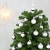 HEITMANN DECO 21er Set Glaskugeln+ Baumspitze - Weihnachtsbaumschmuck zum Aufhängen - Christbaumkugeln - Silber - Glitzer - 4