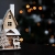 HEITMANN DECO dekorative Holz-Kirche mit LED-Beleuchtung - naturbelassenes Holz mit beschneitem Dach - Weihnachtsdeko - 3