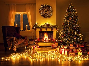 Idena Weihnachtsbaum-Beleuchtung, Lichter-Kette mit 80 LED in Warmweiß, 8 Stunden Timer-Funktion und 12 LED Christbaum-Kerzen batteriebetrieben, inkl. Zubehör und Fernbedienung - 6