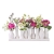 Jinfa Handgefertigte kleine Keramik Deko Blumenvasen Set aus 10 Vasen in weiß - 1