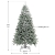 Juskys Weihnachtsbaum Talvi 210 cm hoch — Künstlicher Tannenbaum mit Kunstschnee inkl. Ständer aus Metall — Christbaum für Deko innen aus PE-Kunststoff - 2