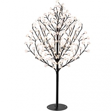 KESSER® Kirschblütenbaum mit Fernbedienung 220 LED | 220cm Lichterbaum Indoor Outdoor Metallfuß Stabil | Weihnachten Beleuchtung Leuchtbaum Warmweiß - 8